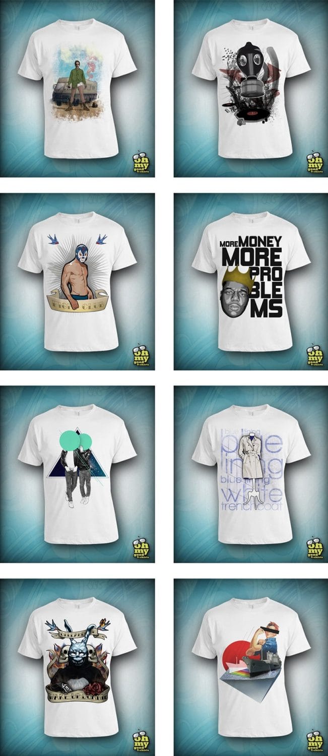 Todos los diseños que creé para Oh my good T-shirts